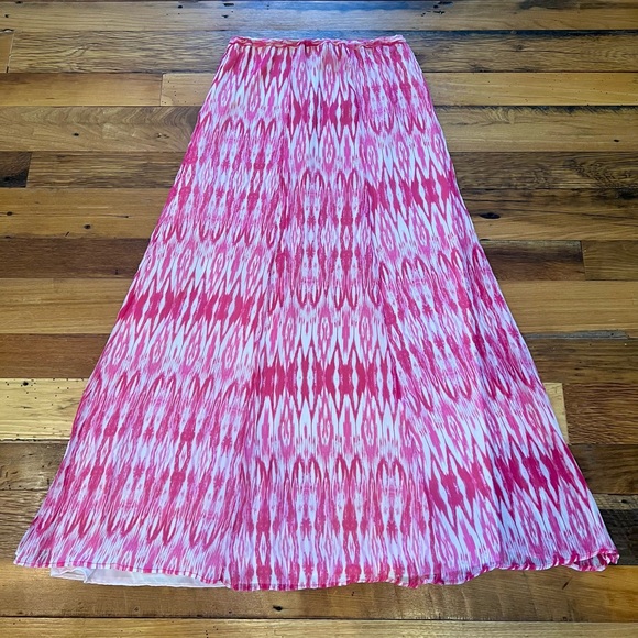 Moon & Meadow XS Pink & White Flowy Maxi Skirt - Picture 1 of 6